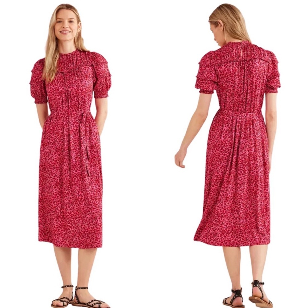 Boden Yoke Detail Floral
Jersey Midi Dress Women's
4R Gin Fizz Pink Boho Chic